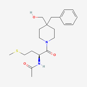 molecular formula C20H30N2O3S B3763922 N-[(1S)-1-{[4-benzyl-4-(hydroxymethyl)-1-piperidinyl]carbonyl}-3-(methylthio)propyl]acetamide 