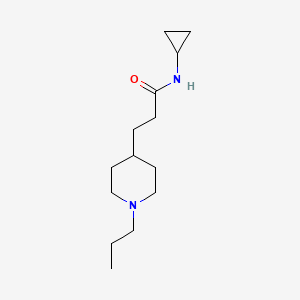 molecular formula C14H26N2O B3763939 N-cyclopropyl-3-(1-propyl-4-piperidinyl)propanamide 