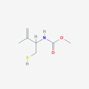 Methyl N-(3-methyl-1-sulfanylbut-3-EN-2-YL)carbamate