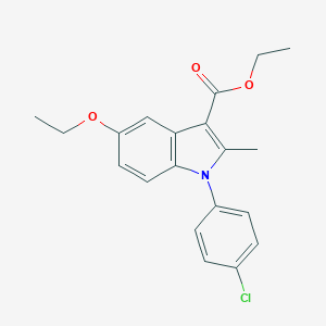 molecular formula C20H20ClNO3 B376405 ethyl 1-(4-chlorophenyl)-5-ethoxy-2-methyl-1H-indole-3-carboxylate CAS No. 342383-38-4