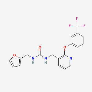molecular formula C19H16F3N3O3 B3764140 N-(2-furylmethyl)-N'-({2-[3-(trifluoromethyl)phenoxy]-3-pyridinyl}methyl)urea 