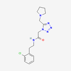 molecular formula C16H21ClN6O B3764245 N-[2-(2-chlorophenyl)ethyl]-2-[5-(1-pyrrolidinylmethyl)-1H-tetrazol-1-yl]acetamide 