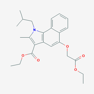 molecular formula C24H29NO5 B376425 ethyl 5-(2-ethoxy-2-oxoethoxy)-2-methyl-1-(2-methylpropyl)-1H-benzo[g]indole-3-carboxylate CAS No. 380645-37-4