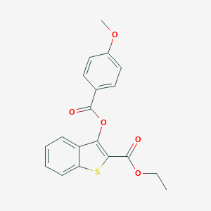 B376431 Ethyl 3-(4-methoxybenzoyl)oxy-1-benzothiophene-2-carboxylate CAS No. 380645-41-0