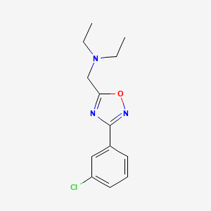 molecular formula C13H16ClN3O B3764317 N-{[3-(3-chlorophenyl)-1,2,4-oxadiazol-5-yl]methyl}-N-ethylethanamine 