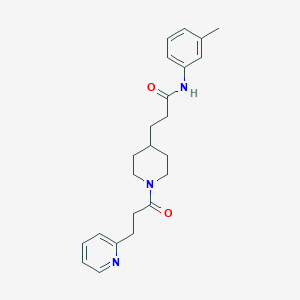 molecular formula C23H29N3O2 B3764370 N-(3-methylphenyl)-3-{1-[3-(2-pyridinyl)propanoyl]-4-piperidinyl}propanamide 