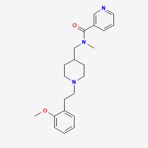 molecular formula C22H29N3O2 B3764376 N-({1-[2-(2-methoxyphenyl)ethyl]-4-piperidinyl}methyl)-N-methylnicotinamide 