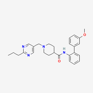 molecular formula C27H32N4O2 B3764444 N-(3'-methoxy-2-biphenylyl)-1-[(2-propyl-5-pyrimidinyl)methyl]-4-piperidinecarboxamide 