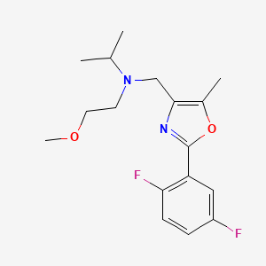 molecular formula C17H22F2N2O2 B3764547 N-{[2-(2,5-difluorophenyl)-5-methyl-1,3-oxazol-4-yl]methyl}-N-(2-methoxyethyl)-2-propanamine 