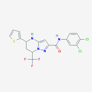 N-(3,4-dichlorophenyl)-5-thien-2-yl-7-(trifluoromethyl)-4,5,6,7-tetrahydropyrazolo[1,5-a]pyrimidine-2-carboxamide