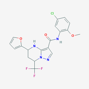 N-(5-chloro-2-methoxyphenyl)-5-(2-furyl)-7-(trifluoromethyl)-4,5,6,7-tetrahydropyrazolo[1,5-a]pyrimidine-3-carboxamide