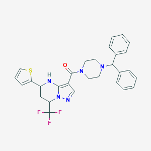 (4-Benzhydrylpiperazino)[5-(2-thienyl)-7-(trifluoromethyl)-4,5,6,7-tetrahydropyrazolo[1,5-a]pyrimidin-3-yl]methanone