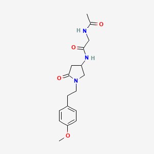 molecular formula C17H23N3O4 B3764626 N~2~-acetyl-N~1~-{1-[2-(4-methoxyphenyl)ethyl]-5-oxo-3-pyrrolidinyl}glycinamide 