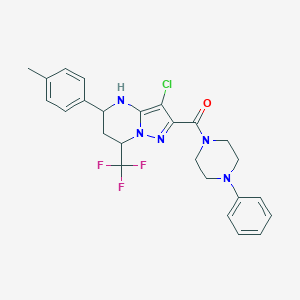 3-Chloro-5-(4-methylphenyl)-2-[(4-phenylpiperazin-1-yl)carbonyl]-7-(trifluoromethyl)-4,5,6,7-tetrahydropyrazolo[1,5-a]pyrimidine