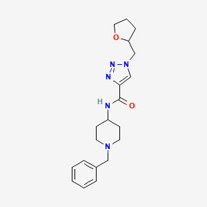 molecular formula C20H27N5O2 B3764733 N-(1-benzylpiperidin-4-yl)-1-(oxolan-2-ylmethyl)triazole-4-carboxamide 