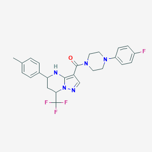 3-{[4-(4-Fluorophenyl)piperazin-1-yl]carbonyl}-5-(4-methylphenyl)-7-(trifluoromethyl)-4,5,6,7-tetrahydropyrazolo[1,5-a]pyrimidine