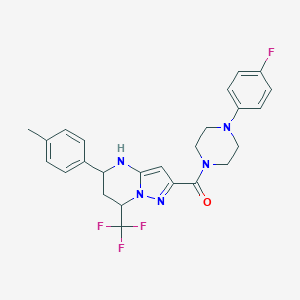 2-{[4-(4-Fluorophenyl)piperazin-1-yl]carbonyl}-5-(4-methylphenyl)-7-(trifluoromethyl)-4,5,6,7-tetrahydropyrazolo[1,5-a]pyrimidine