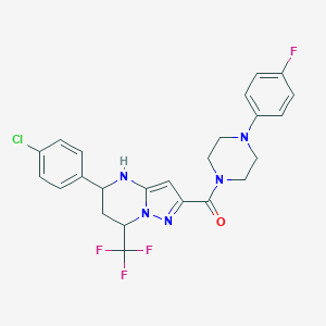 5-(4-Chlorophenyl)-2-{[4-(4-fluorophenyl)piperazin-1-yl]carbonyl}-7-(trifluoromethyl)-4,5,6,7-tetrahydropyrazolo[1,5-a]pyrimidine