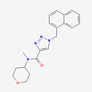 molecular formula C20H22N4O2 B3764828 N-methyl-1-(1-naphthylmethyl)-N-(tetrahydro-2H-pyran-4-yl)-1H-1,2,3-triazole-4-carboxamide 