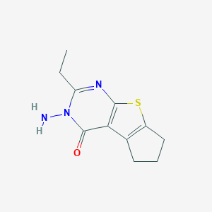 3-amino-2-ethyl-3,5,6,7-tetrahydro-4H-cyclopenta[4,5]thieno[2,3-d]pyrimidin-4-one