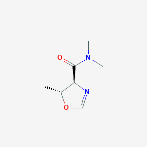 molecular formula C7H12N2O2 B037649 (4S,5R)-N,N,5-Trimethyl-4,5-dihydrooxazole-4-carboxamide CAS No. 121785-21-5