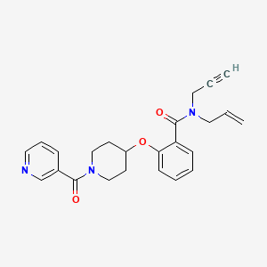 molecular formula C24H25N3O3 B3764911 N-allyl-N-2-propyn-1-yl-2-{[1-(3-pyridinylcarbonyl)-4-piperidinyl]oxy}benzamide 
