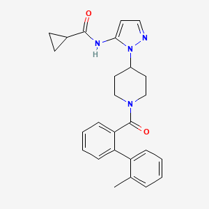 molecular formula C26H28N4O2 B3764948 N-(1-{1-[(2'-methyl-2-biphenylyl)carbonyl]-4-piperidinyl}-1H-pyrazol-5-yl)cyclopropanecarboxamide 