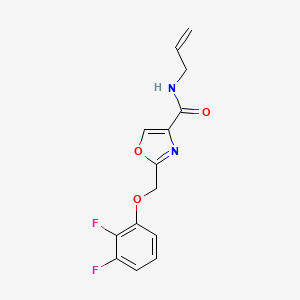 molecular formula C14H12F2N2O3 B3764951 N-allyl-2-[(2,3-difluorophenoxy)methyl]-1,3-oxazole-4-carboxamide 