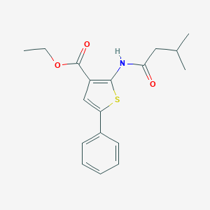 molecular formula C18H21NO3S B376500 Ethyl 2-(3-methylbutanoylamino)-5-phenylthiophene-3-carboxylate CAS No. 380645-74-9