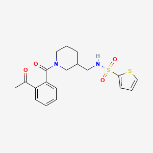 molecular formula C19H22N2O4S2 B3765005 N-[[1-(2-acetylbenzoyl)piperidin-3-yl]methyl]thiophene-2-sulfonamide 