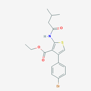 molecular formula C18H20BrNO3S B376502 Ethyl 4-(4-bromophenyl)-2-[(3-methylbutanoyl)amino]thiophene-3-carboxylate CAS No. 380645-75-0