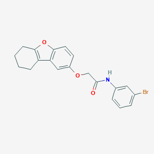 molecular formula C20H18BrNO3 B376503 N-(3-bromophenyl)-2-(6,7,8,9-tetrahydrodibenzo[b,d]furan-2-yloxy)acetamide CAS No. 443320-39-6