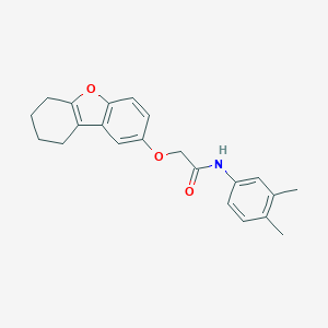 molecular formula C22H23NO3 B376508 N-(3,4-dimethylphenyl)-2-(6,7,8,9-tetrahydrodibenzo[b,d]furan-2-yloxy)acetamide CAS No. 380645-98-7