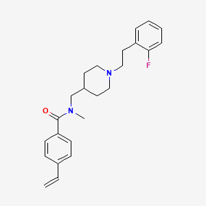 molecular formula C24H29FN2O B3765126 N-({1-[2-(2-fluorophenyl)ethyl]-4-piperidinyl}methyl)-N-methyl-4-vinylbenzamide 