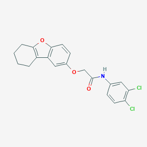 molecular formula C20H17Cl2NO3 B376515 N-(3,4-dichlorophenyl)-2-(6,7,8,9-tetrahydrodibenzo[b,d]furan-2-yloxy)acetamide CAS No. 380645-99-8