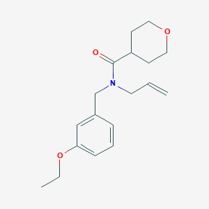 molecular formula C18H25NO3 B3765160 N-allyl-N-(3-ethoxybenzyl)tetrahydro-2H-pyran-4-carboxamide 