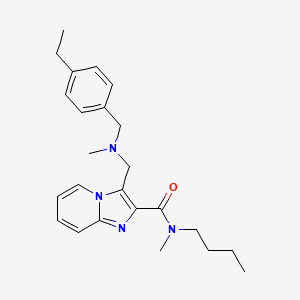 molecular formula C24H32N4O B3765211 N-butyl-3-{[(4-ethylbenzyl)(methyl)amino]methyl}-N-methylimidazo[1,2-a]pyridine-2-carboxamide 