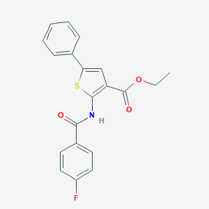 molecular formula C20H16FNO3S B376526 Ethyl 2-[(4-fluorobenzoyl)amino]-5-phenylthiophene-3-carboxylate CAS No. 380646-10-6
