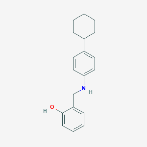 molecular formula C19H23NO B376531 2-{[(4-Cyclohexylphenyl)amino]methyl}phenol CAS No. 329779-31-9