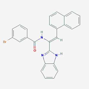 molecular formula C26H18BrN3O B376532 N-[1-(1H-benzimidazol-2-yl)-2-(1-naphthyl)vinyl]-3-bromobenzamide 