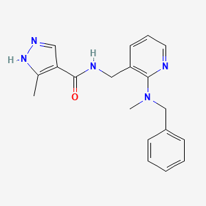 molecular formula C19H21N5O B3765337 N-[[2-[benzyl(methyl)amino]pyridin-3-yl]methyl]-5-methyl-1H-pyrazole-4-carboxamide 