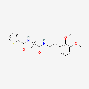 molecular formula C19H24N2O4S B3765369 N-(2-{[2-(2,3-dimethoxyphenyl)ethyl]amino}-1,1-dimethyl-2-oxoethyl)thiophene-2-carboxamide 