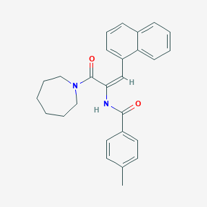 molecular formula C27H28N2O2 B376540 N-[1-(1-azepanylcarbonyl)-2-(1-naphthyl)vinyl]-4-methylbenzamide 
