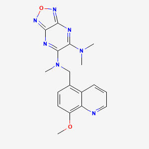 molecular formula C18H19N7O2 B3765499 N-[(8-methoxy-5-quinolinyl)methyl]-N,N',N'-trimethyl[1,2,5]oxadiazolo[3,4-b]pyrazine-5,6-diamine 