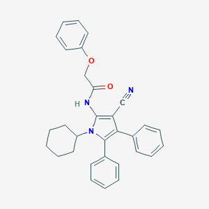 molecular formula C31H29N3O2 B376558 N-(3-cyano-1-cyclohexyl-4,5-diphenylpyrrol-2-yl)-2-phenoxyacetamide 