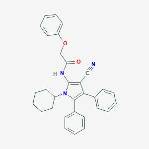 N-(3-cyano-1-cyclohexyl-4,5-diphenyl-1H-pyrrol-2-yl)-2-phenoxyacetamide