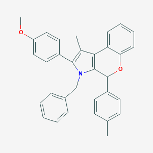 4-[3-Benzyl-1-methyl-4-(4-methylphenyl)-3,4-dihydrochromeno[3,4-b]pyrrol-2-yl]phenyl methyl ether