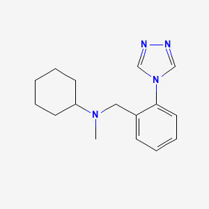 molecular formula C16H22N4 B3765843 N-methyl-N-[2-(4H-1,2,4-triazol-4-yl)benzyl]cyclohexanamine 