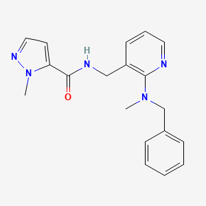 molecular formula C19H21N5O B3765887 N-({2-[benzyl(methyl)amino]-3-pyridinyl}methyl)-1-methyl-1H-pyrazole-5-carboxamide 