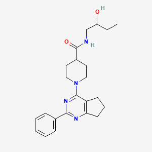 molecular formula C23H30N4O2 B3765909 N-(2-hydroxybutyl)-1-(2-phenyl-6,7-dihydro-5H-cyclopenta[d]pyrimidin-4-yl)-4-piperidinecarboxamide 